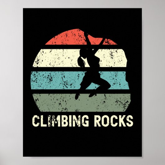 Rocks Retro Rock klimmen  Poster (Voorkant)