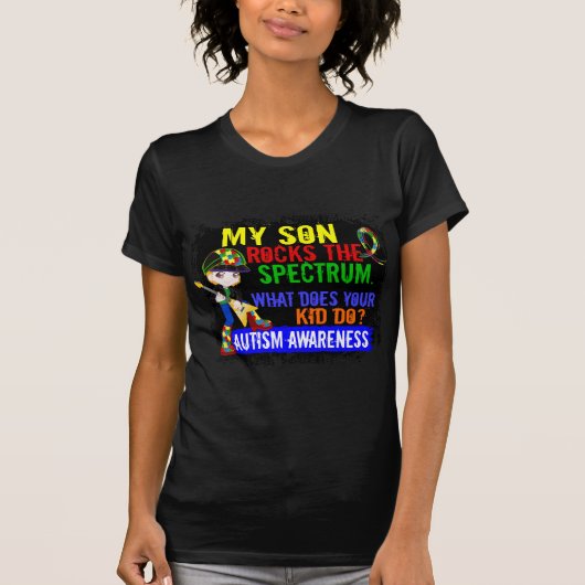 Rocks Spectrum Autism Son T-shirt (Voorkant)