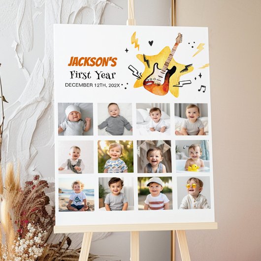 Rocks Star Verjaardagsfoto Milestone Poster