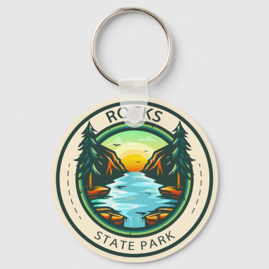 Rocks State Park Maryland Badge Sleutelhanger (Voorkant)