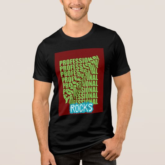 ROCKS" Vetgedrukte typografie – zelfverzekerd en m Tri-Blend Shirt (Voorkant)