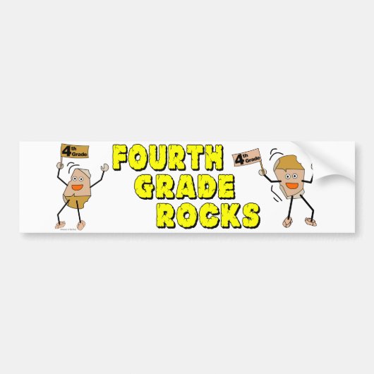 Rocks vierde graad bumpersticker (Voorkant)