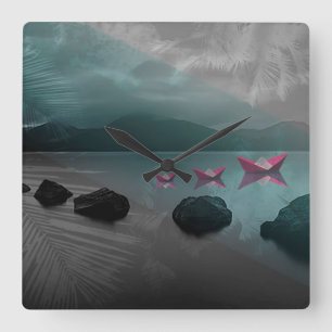 Rocks Vierkante Klok