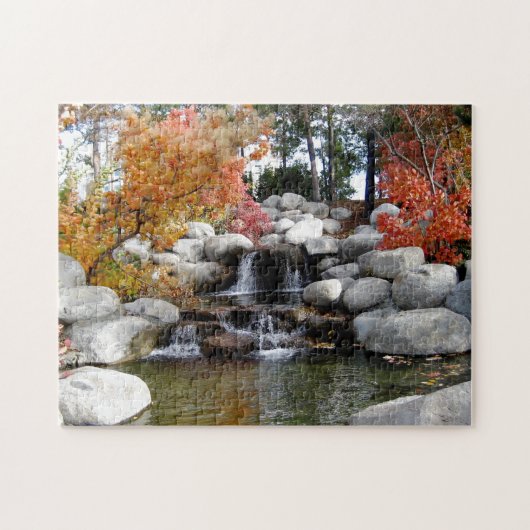 Rocks Waterval Landschap Water Jigzaag Puzzle Legpuzzel (Horizontaal)