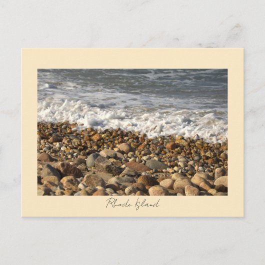 Rocks Waves Rhode Island Postcard Briefkaart (Voorkant)
