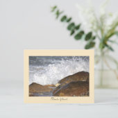 Rocks Waves Rhode Island Postcard Briefkaart (Staand voorkant)