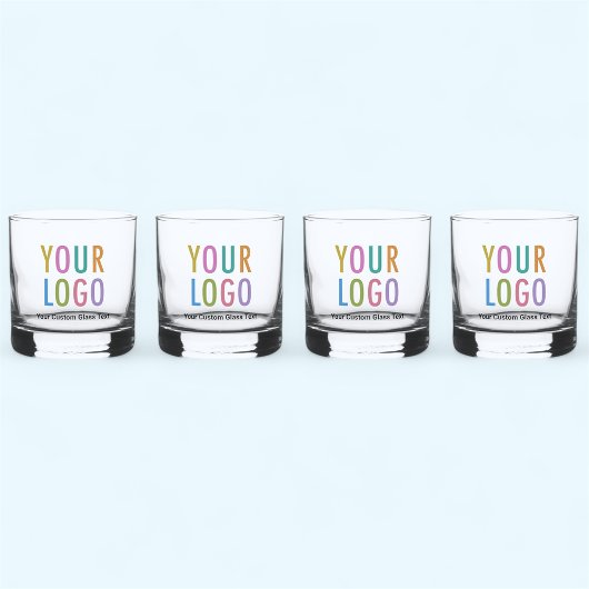 Rocks Whiskey Lowball Glasses Set van 4 aangepaste Whisky Glas