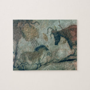 Rockschilderij met een paard en een koe, c.17000 B Legpuzzel