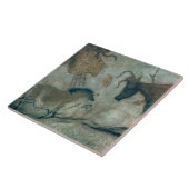 Rockschilderij met een paard en een koe, c.17000 B Tegeltje (Zijkant)