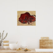Rockschilderij van een bizon, wijlen Magdalenian Poster (Keuken)