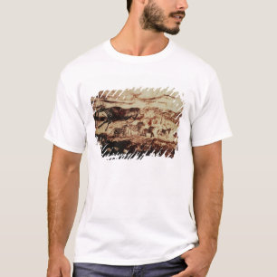 Rockschilderij van een leapende koe t-shirt