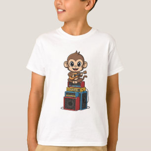 Rockstar Aap Gitaar Muzikant Kinderen T-shirt