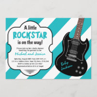 Rockstar Baby shower Uitnodiging | Rock a Dag Baby