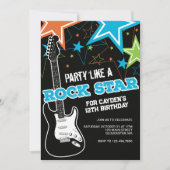 Rockstar Blue Oranje gitaar Kaart (Voorkant)