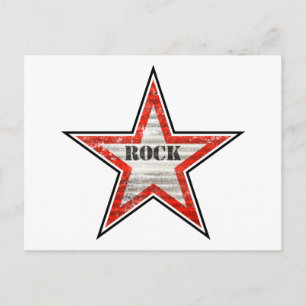 Rockstar-Briefkaart (witte achtergrond) Briefkaart