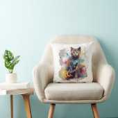 Rockstar Cat Lover Design Kussen (Stoel)
