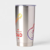 Rockstar Dad Guitar Geïsoleerde Drinkbeker (Links)