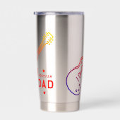 Rockstar Dad Guitar Geïsoleerde Drinkbeker (Rechts)