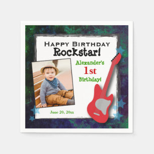 Rockstar Gitaar Jongens Verjaardag Servetten