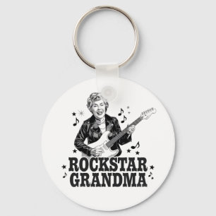 Rockstar Grandma – Fun en Retro Music Design Sleutelhanger