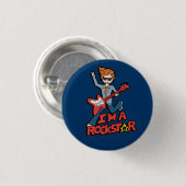 Rockstar guitar boy button (Voorkant /achterkant)