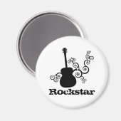 Rockstar Guitar Magnet Magneet (Voorkant / Achterkant)