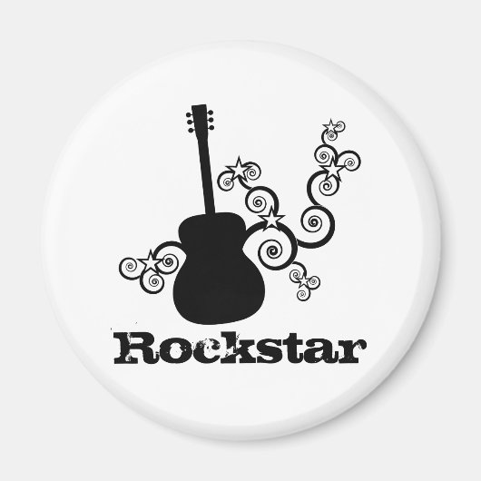 Rockstar Guitar Magnet Magneet (Voorkant)