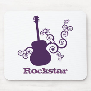Rockstar Guitar Mousepad, Paars Muismat