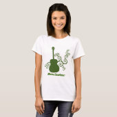 Rockstar Guitar Woman's Shirt, Green T-shirt (Voorkant volledig)