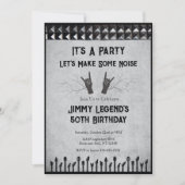 Rockstar Guitariste Anniversaire Fête Invitation (Devant)