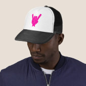 RockStar Hot Pink Logo Trucker Pet (In situ)
