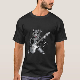 Rockstar Kat Gitarist Cool Band Muziek Liefhebber T-shirt