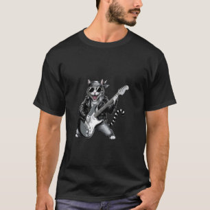 Rockstar Kat Gitarist Cool Band Muziek Liefhebber T-shirt