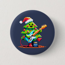 Rockstar kerstboom - Pixel Art basgitaar
