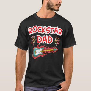 Rockstar Papa Elektrische Gitaar Rock Fan Vaderdag T-shirt