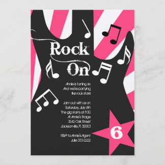 Rockstar Party-uitnodiging Kaart