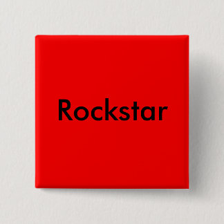 Rockstar Pin Vierkante Button 5,1 Cm