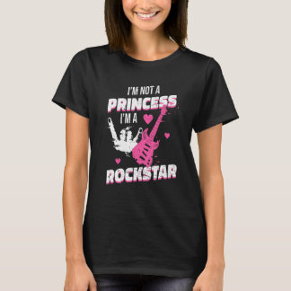 Rockstar Princess Pink Roll Ik ben geen prinses T-shirt