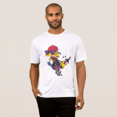 Rockstar Roadrunner Bird Playing Guitar T-shirt (Voorkant volledig)