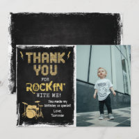 Rockstar Rocker Krijt Grunge Bedanktkaart