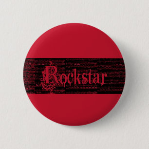 Rockstar rojo ronde button 5,7 cm