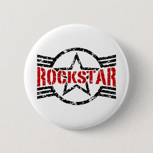 Rockstar Ronde Button 5,7 Cm