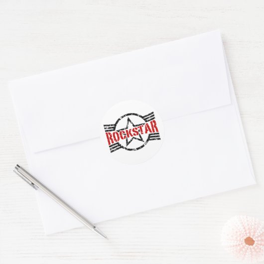 Rockstar Ronde Sticker (Envelop)