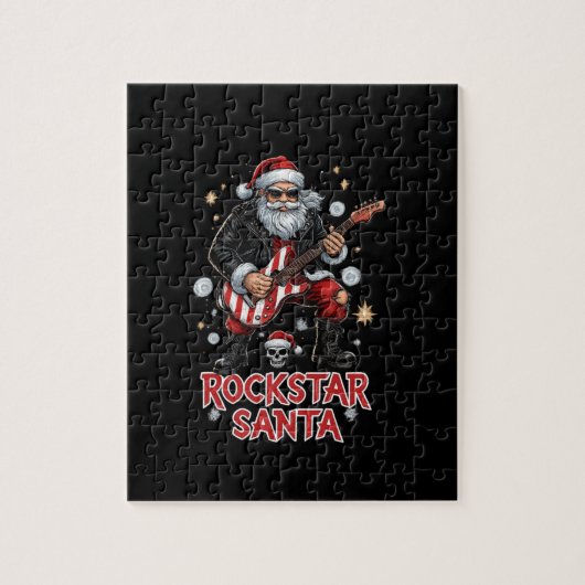 Rockstar Santa Puzzle (Vertical)