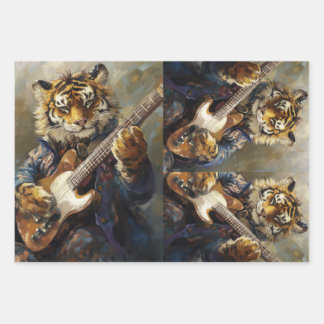 Rockstar Tiger Fun Animal Decoupage Papier Inpakpapier Vel