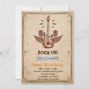 Rockstar-uitnodiging Bedankkaart