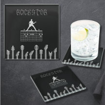 Rockstar Vader Gitaar Akkoord Muzikant Glas Onderz