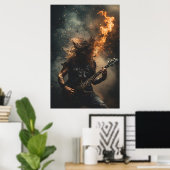 Rockstar Vlammen Poster (Thuiskantoor)