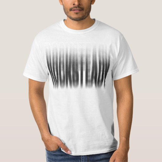 Rocksteady wazig effect typografie reggae t-shirt (Voorkant)