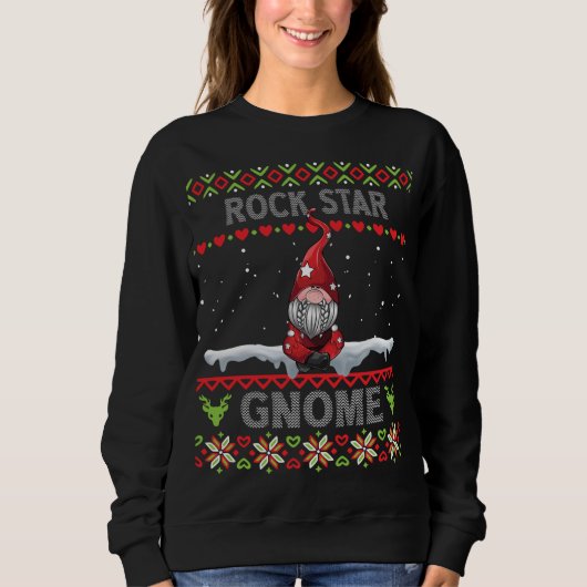 rockster Gnome Matching familie Kerst lelijke PJ's Trui (Voorkant)